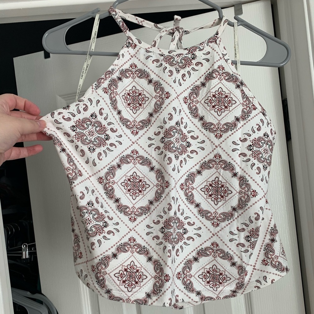 Paisley halter crop top